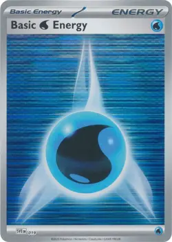 Water Energy 019 Reverse Holo Black Bolt White Flare Pokemon Card NM - Image 1