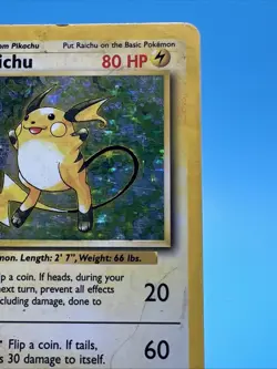 RAICHU 1999 POKEMON ORIGINAL SERIES BASE SET RARE HOLO 14/102 Q0443 - Image 3