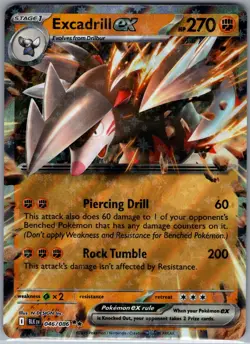 Excadrill ex 046/086 - Pokemon TCG SV: Black Bolt - Double Rare (NM) - Image 1