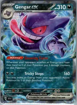 Gengar ex 104/162 - Pokemon TCG SV05: Temporal Forces - Double Rare (NM) - Image 1