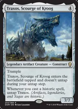 x1 Traxos, Scourge of Kroog R MTG Dominaria M/NM, English - Image 1
