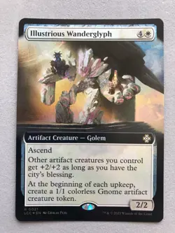 Mtg Carte Magic Lost Ixalan Illustrious Wanderglyph Extended Art FEA FOIL NM - Image 1