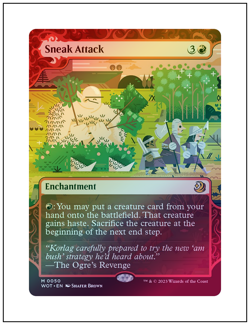 1x Sneak Attack, Foil, Enchanting Tales Wilds of Eldraine, MTG NM - Image 1