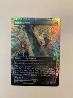 Buster Sword- FOIL(Mythic Borderless) #351 Final Fantasy MTG Near Mint - Image 1