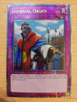 Imperial Order - RA03-EN106 - Near Mint NM - Quarter Century Secret Rare - 1st - Image 1