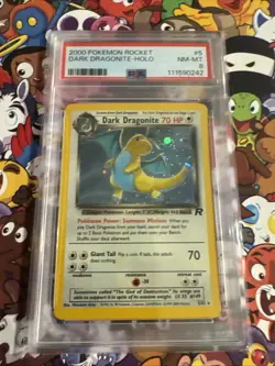 2000 POKEMON ROCKET DARK DRAGONITE-HOLO #5 PSA 8 - Image 1
