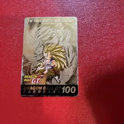Dragon Ball Carddass No100 GT Prism Card Used - Image 1