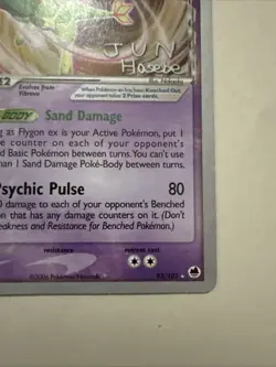 pokemon tcg Flygon ex - 92/101 - 2007 World Championships Jun Hasebe - Image 4