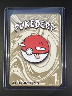 Pokederp Meow Custom Derpy Card Coro Mew Holo Poke Derp Pokemon Sku324 - Image 2