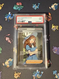 Pokemon Cards Lady 193/196 Ultra Rare Full Art Lost Origin - PSA 9 MINT - Image 1