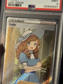 Pokemon Cards Lady 193/196 Ultra Rare Full Art Lost Origin - PSA 9 MINT - Image 2