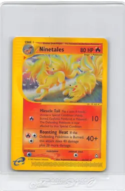 NINETALES 25/147 - Rare NON-HOLO - Aquapolis - e-READER - WOTC Pokemon Card - NM - Image 1