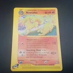 NINETALES 25/147 - Rare NON-HOLO - Aquapolis - e-READER - WOTC Pokemon Card - NM - Image 3