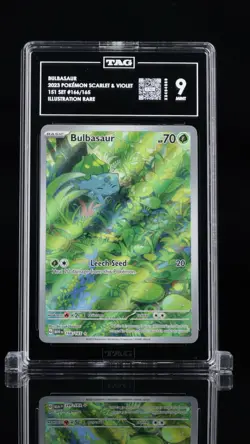 Pokemon | TAG Mint 9 Bulbasaur #166/165 Scarlet & Violet 151 Illustration Rare - Image 1