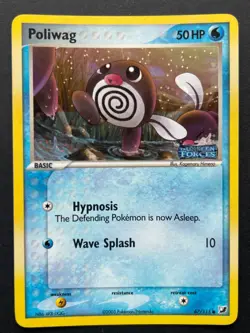 Pokemon EX Unseen Forces 2005 Poliwag Stamped Reverse Holo Rare 67/115 Near Mint - Image 1