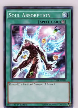 Yu-Gi-Oh TCG Soul Absorption THSF-EN049 1st Edition Super Rare Card NM - Image 1