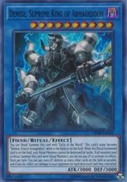 Yugioh-Demise, Supreme King of Armageddon-Super Rare-UNL-OP08 EN005 (LP) - Image 1