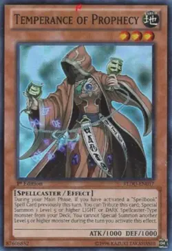 Yugioh-Temperance of Prophecy-Super Rare-1st Edition-REDU EN017 (LP) - Image 1