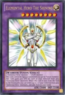 Yugioh-Elemental Hero The Shining-Ultra Rare-Limited Ed-YG06 EN001 (LP) - Image 1