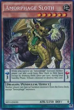 Yugioh-Amorphage Sloth-Secret Rare-1st Edition-SHVI EN030 (LP) - Image 1