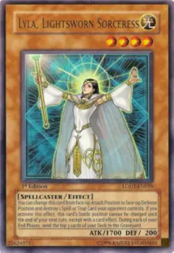 Yugioh-Lyla, Lightsworn Sorceress-Ultra Rare-1st Edition-LODT EN019 (LP) - Image 1