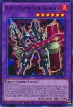 Yugioh-D/D/D Flame King Genghis-Super Rare-Limited Edition-CT13 EN005 (NM) - Image 1