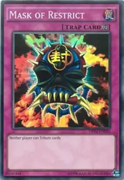 Yugioh-Mask of Restrict-Super Rare-UNL-OP02 EN010 (NM) - Image 1