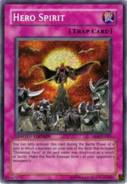 Yugioh-Hero Spirit-Secret Rare-Limited Edition-DPK ENSE3 (LP) - Image 1