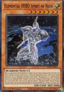 Yugioh-Elemental HERO Spirit of Neos-Super Rare-1st Edition-POTE EN001 (LP) - Image 1
