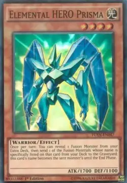 Yugioh-Elemental HERO Prisma-Super Rare-1st Edition-FUEN EN047 (LP) - Image 1