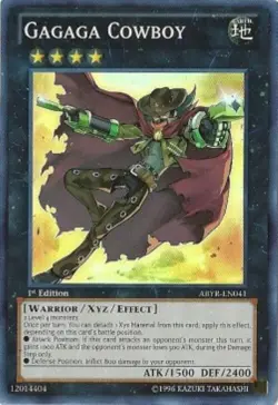 Yugioh-Gagaga Cowboy-Super Rare-1st Edition-ABYR EN041 (LP) - Image 1
