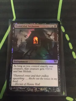 MTG Magic The Gathering Homicidal Seclusion Foil Black Enchantment Commander - Image 1