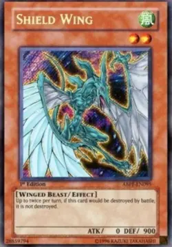 Yugioh-Shield Wing-Secret Rare-1st Edition-ABPF EN095 (MP) - Image 1