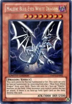 Yugioh-Malefiic Blue-Eyes White Dragon-Secret Rare-Limited Ed-YMP1 EN002 (MP) - Image 1