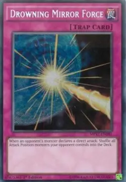 Yugioh-Drowning Mirror Force-Secret Rare-1st Edition-MP17 EN041 (LP) - Image 1