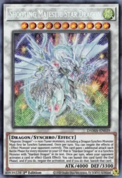 Yugioh-Shooting Majestic Star Dragon-Secret Rare-1st Edition-DAMA EN019 (NM) - Image 1