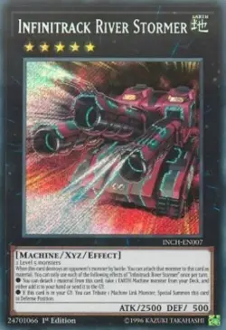 Yugioh-Infinitrack River Stormer-Secret Rare-1st Edition-INCH EN007 (NM) - Image 1