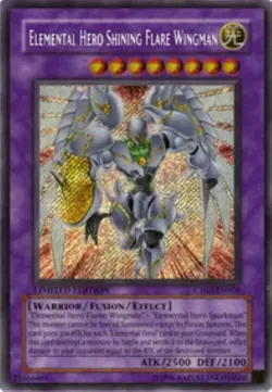 Yugioh-Elemental HERO Shining Flare Wingman-Secret-Limited Ed-CT03 EN004 (LP) - Image 1