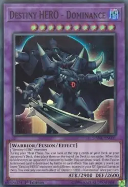 Yugioh-Destiny HERO - Dominance-Super Rare-UNL-DANE EN031 (NM) - Image 1