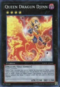 Yugioh-Queen Dragun Djinn-Super Rare-1st Edition-GAOV EN049 (LP) - Image 1