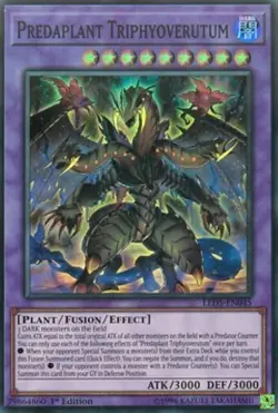 Yugioh-Predaplant Triphyoverutum-Super Rare-1st Edition-LED5 EN045 (LP) - Image 1