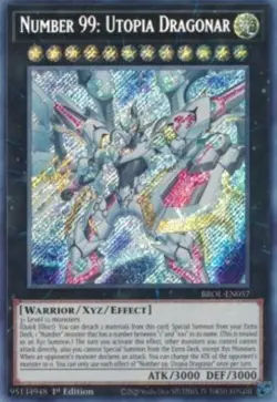 Yugioh-Number 99: Utopic Dragonar-Secret Rare-1st Edition-BROL EN057 (NM) - Image 1