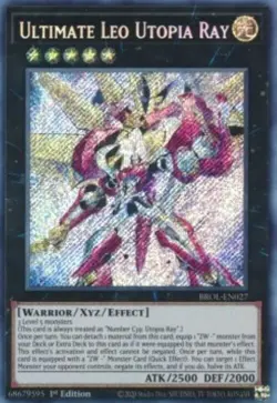 Yugioh-Ultimate Leo Utopia Ray-Secret Rare-1st Edition-BROL EN027 (NM) - Image 1