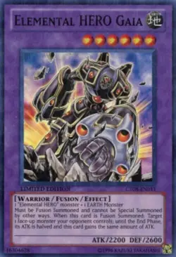 Yugioh-Elemental HERO Gaia-Super Rare-Limited Edition-CT08 EN011 (LP) - Image 1