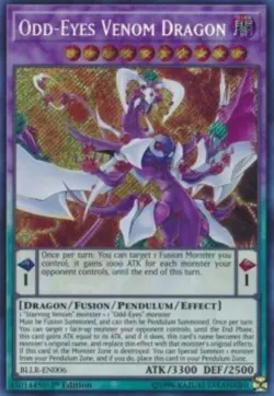 Yugioh-Odd-Eyes Venom Dragon-Secret Rare-1st Edition-BLLR EN006 (LP) - Image 1
