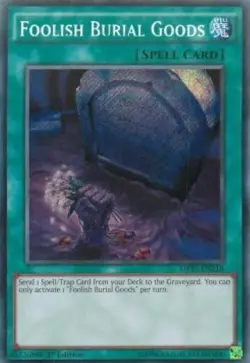 Yugioh-Foolish Burial Goods-Secret Rare-1st Edition-MP17 EN218 (LP) - Image 1