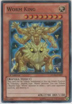 Yugioh-Worm King-Super Rare-1st Edition-STOR EN097 (LP) - Image 1