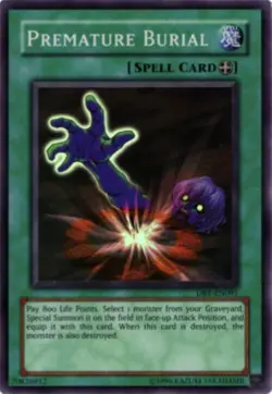 Yugioh-Premature Burial-Super Rare-UNL-DB1 EN091 (LP) - Image 1