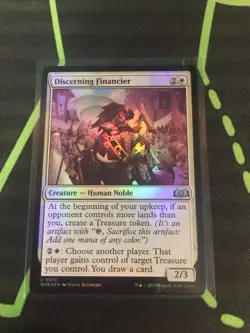 MTG Magic The Gathering Discerning Financier Foil WOE White Treasure Commander - Image 1