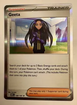 Geeta 188/197 Obsidian Flames Trainer Pokemon Card Holo - Image 1